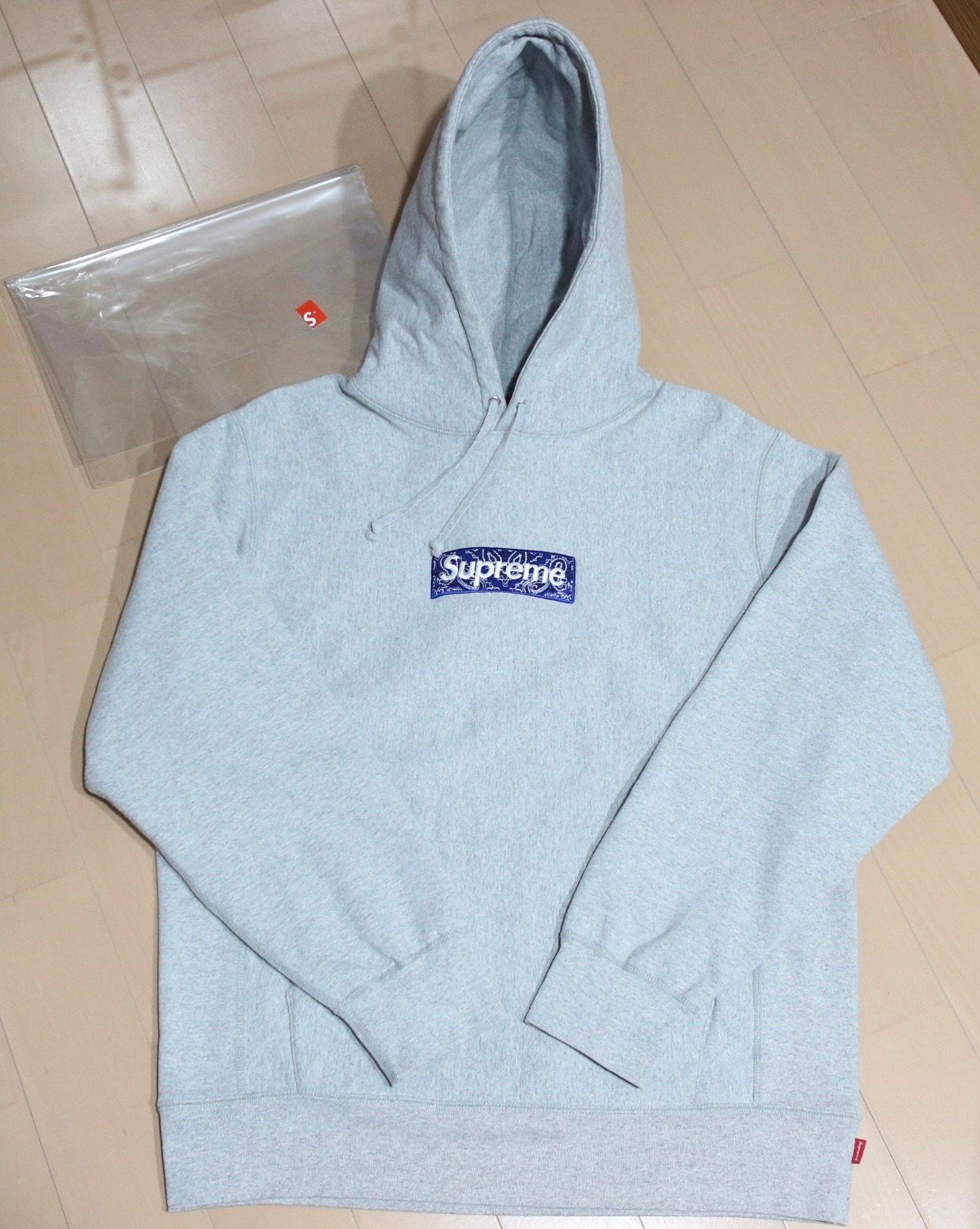 Supreme Bandana Box Logo Hooded Sweatshirt "Grey"