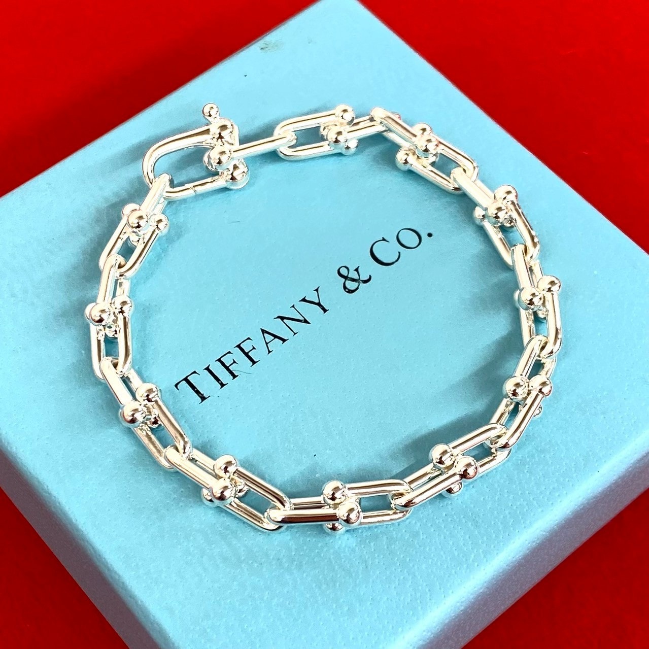 TIFFANY&Co. ティファニー ハードウェア スモールリンク ブレスレット シルバー925 ブレスレット シルバー
 804-7