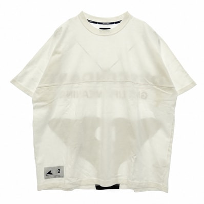 DESCENDANT ディセンダント CETUS JERSEY SS 切り替え Tシャツ ホワイト系 2【中古】