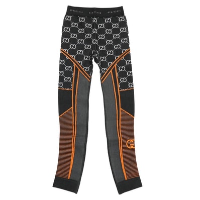GUCCI グッチ パンツ 689203 XJEFV GG Jersey Jacquard Leggings ジャージー ジャカード レギンス パンツ Mサイズ ブラック系 M【新古品】【未使用】【中古】