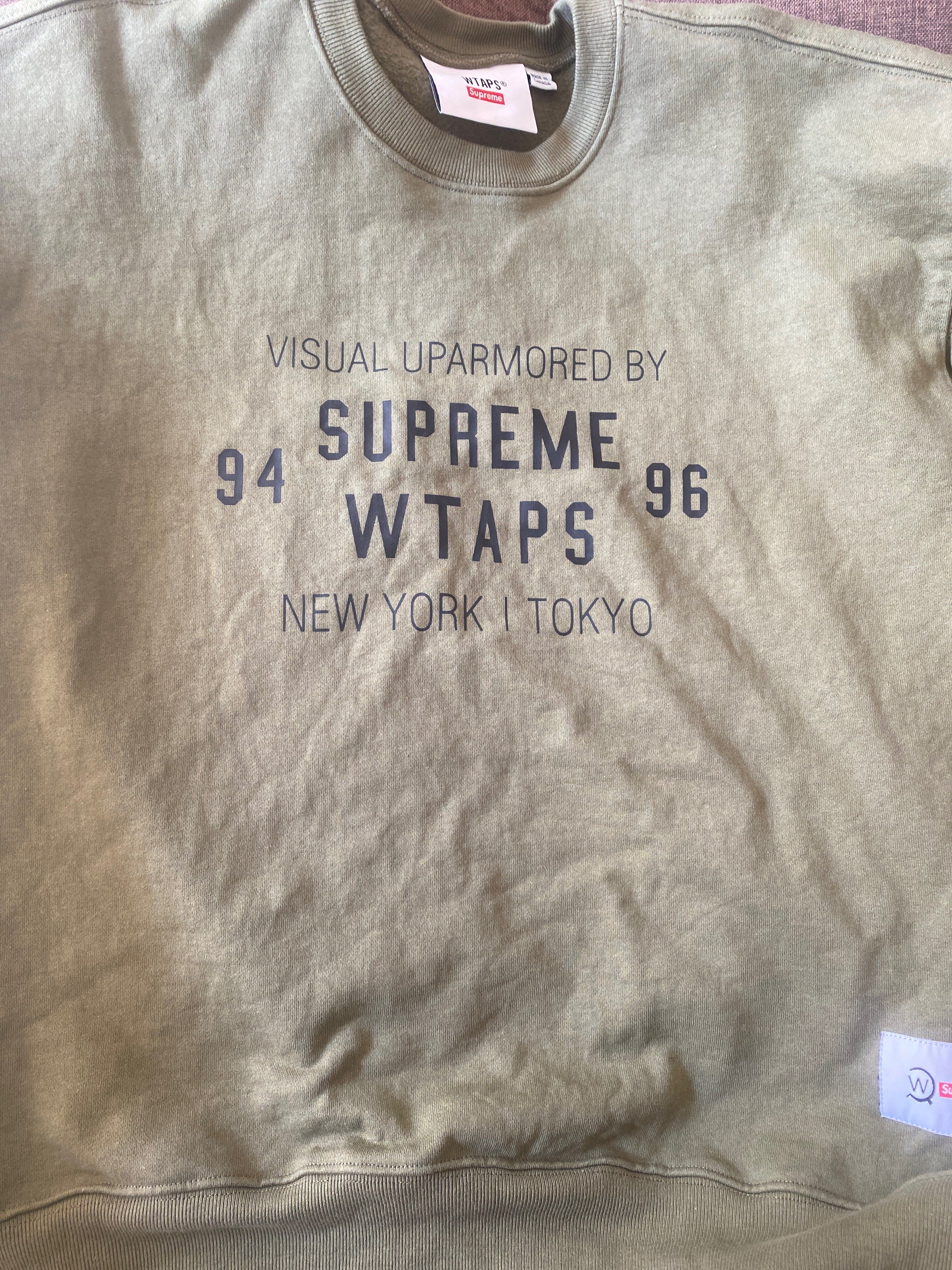 Supreme / WTAPS Crewneck "Light Olive"