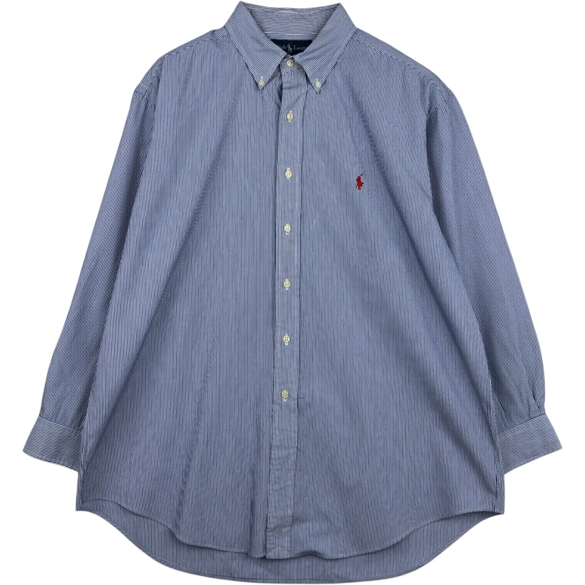 古着 ラルフローレン Ralph Lauren YARMOUTH 長袖 ボタンダウンストライプシャツ メンズXL相当/eaa643869
