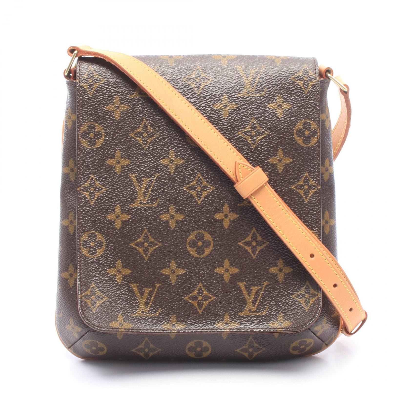 ルイ・ヴィトン LOUIS VUITTON ミュゼットサルサ ロングストラップ ショルダーバッグ バッグ PVCコーティングキャンバス レザー モノグラム レディース ブラウン系 M51387 【中古】