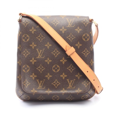 ルイ・ヴィトン LOUIS VUITTON ミュゼットサルサ ロングストラップ ショルダーバッグ バッグ PVCコーティングキャンバス レザー モノグラム レディース ブラウン系 M51387 【中古】