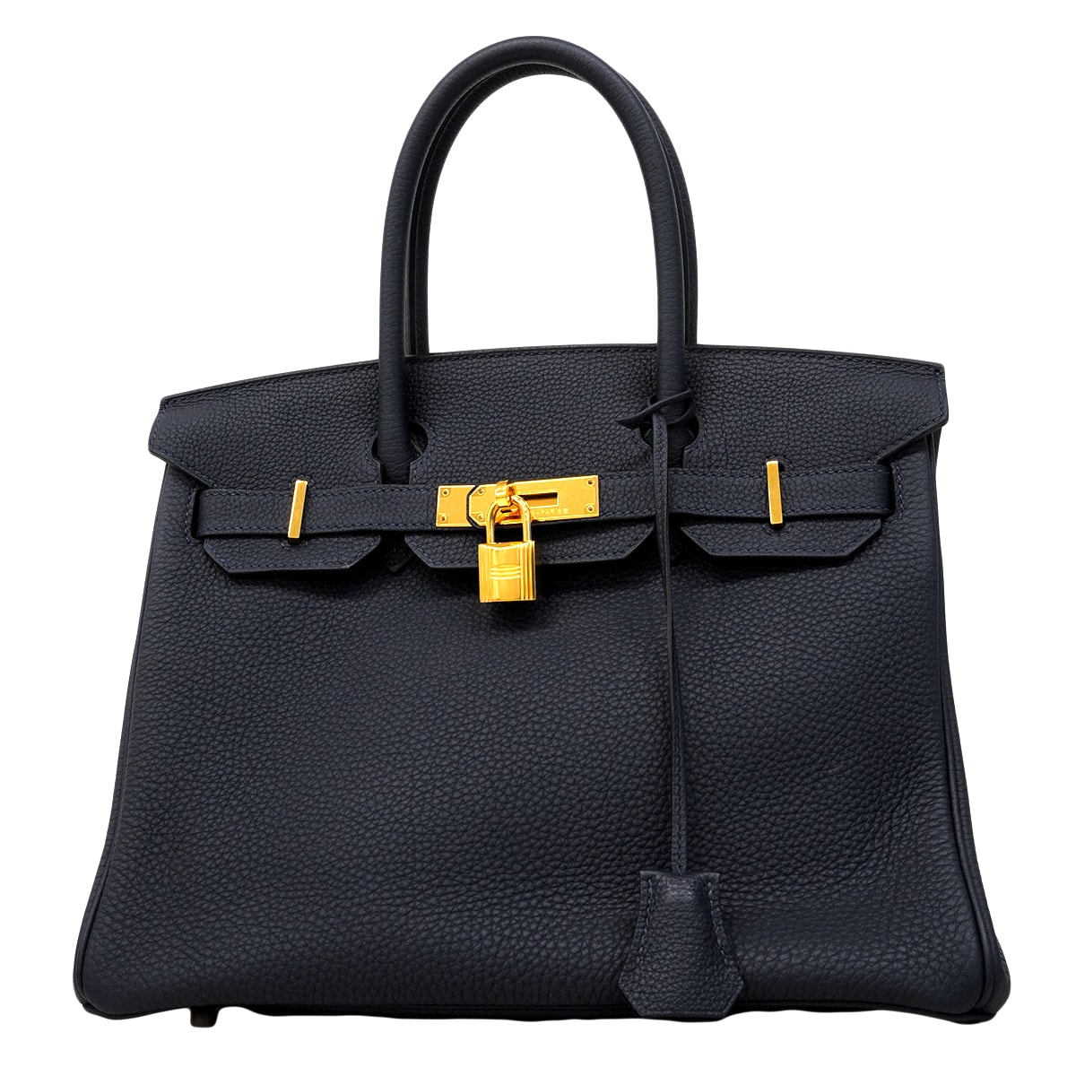 【6fa0037-g】エルメス ハンドバッグ バーキン30 トゴ ブルーニュイ ゴールド金具 X刻印【中古】レディース