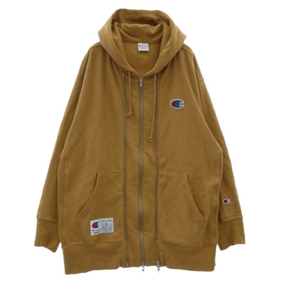 UNDERCOVER アンダーカバー パーカー 25SS UC1E4811 × Champion REVERSE WEAVE リバースウィーブ フーディー ジップアップ スウェット パーカー カーキ系 L【中古】
