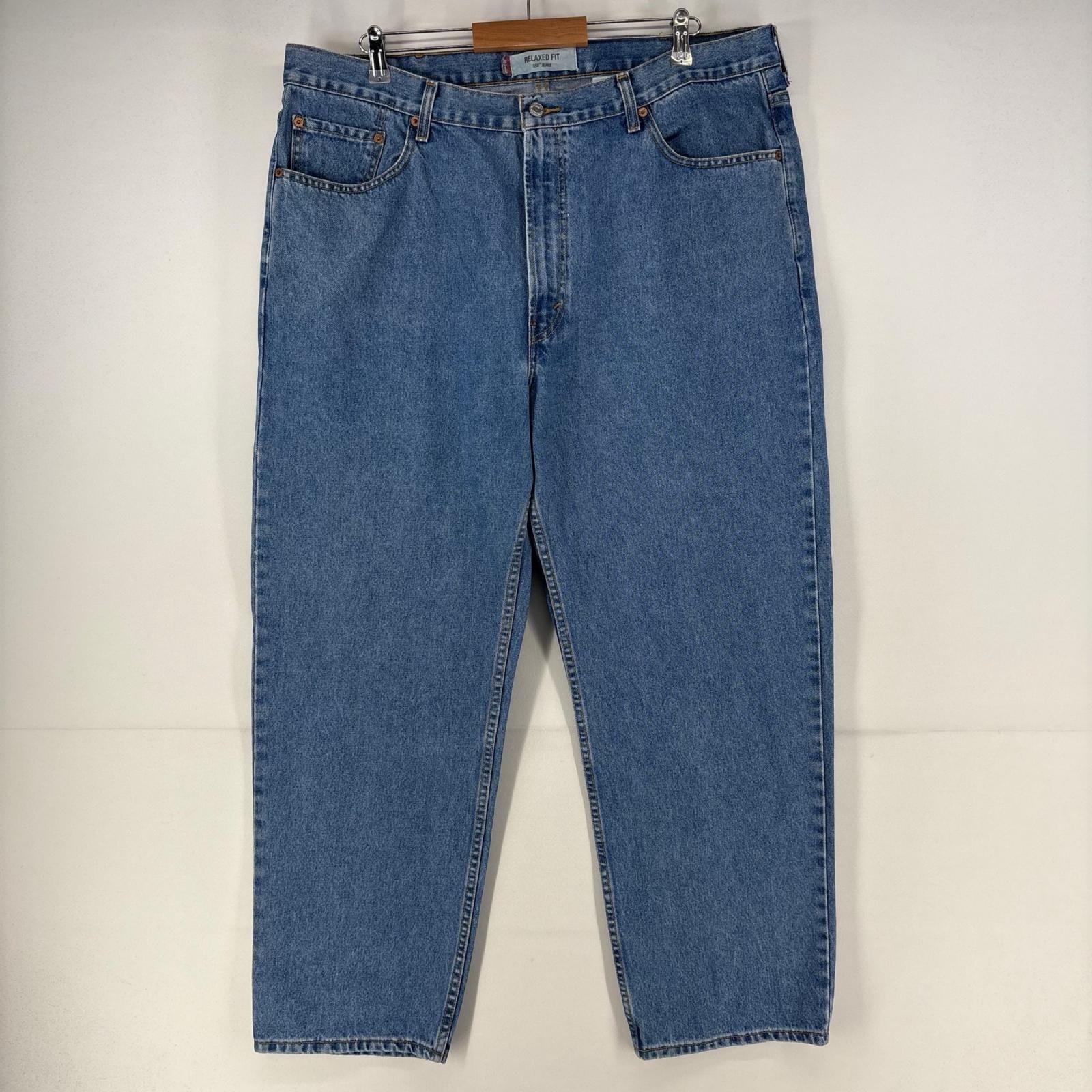 古着 リーバイス Levi's デニム パンツ 5ポケット 550 テーパード 大きいサイズ ジップフライ w42 L30  ブルー メンズ