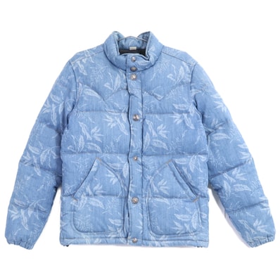 ロンハーマン 522040074-1071 インディゴ デニム コンチョボタン ダウンジャケット M