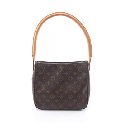 ルイ・ヴィトン LOUIS VUITTON ルーピングMM ショルダーバッグ バッグ PVCコーティングキャンバス レザー モノグラム レディース ブラウン系 M51146 【中古】