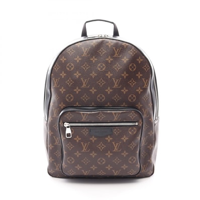 ルイ・ヴィトン LOUIS VUITTON ジョッシュ リュックサック バックパック バッグ PVCコーティングキャンバス レザー モノグラム・マカサー メンズ ブラウン系 / ブラック系 M41530 【中古】