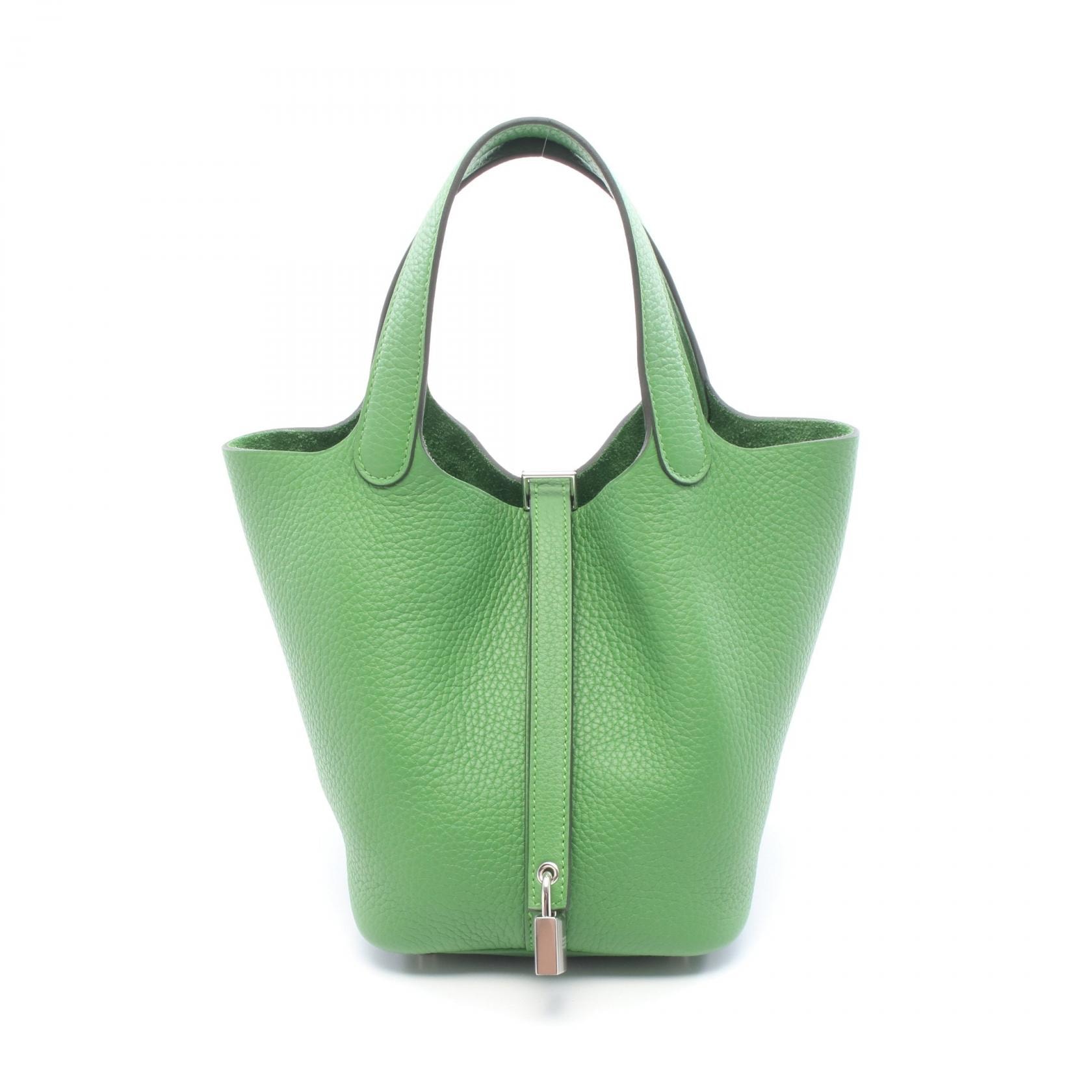エルメス HERMES ピコタンロックPM バンブー ハンドバッグ バッグ トリヨンクレマンス トリヨンクレマンス レディース グリーン系 【中古】