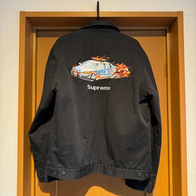 Supreme Cop Car Embroidered Work Jacket "Black"