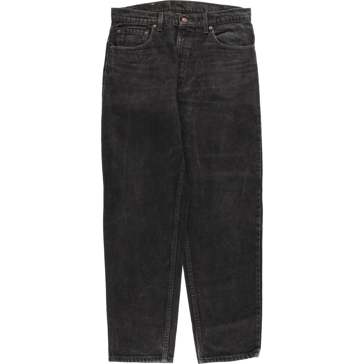 古着 90年代 リーバイス Levi's 550 RELAXED FIT TAPERED LEG ブラックデニム テーパードデニムパンツ USA製 メンズw33相当 ヴィンテージ/evb033159