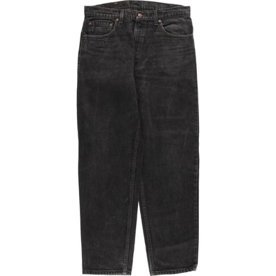 古着 90年代 リーバイス Levi's 550 RELAXED FIT TAPERED LEG ブラックデニム テーパードデニムパンツ USA製 メンズw33相当 ヴィンテージ/evb033159