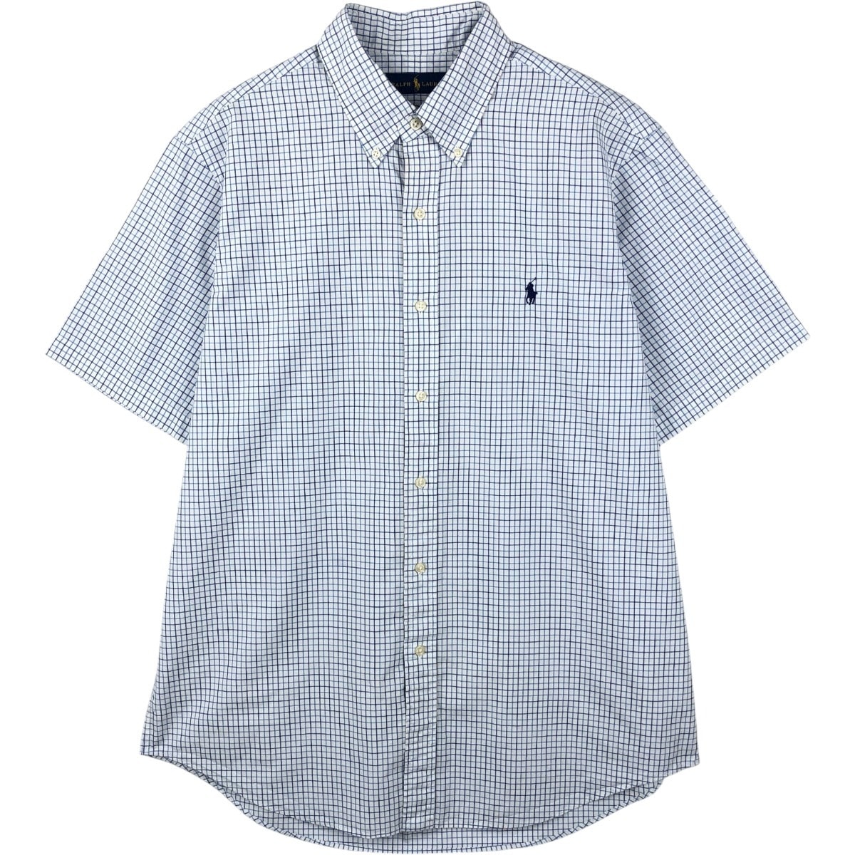 古着 ラルフローレン Ralph Lauren 半袖 ボタンダウン チェックシャツ メンズL相当/eaa658026