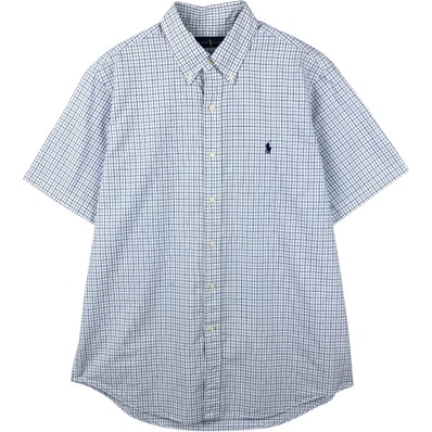 古着 ラルフローレン Ralph Lauren 半袖 ボタンダウン チェックシャツ メンズL相当/eaa658026