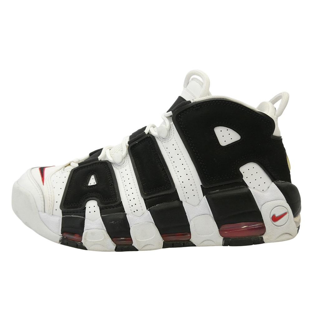 NIKE ナイキ 414962-105 AIR MORE UPTEMPO WHITE BLACK UNIVERSITY RED (2020) エア モア アップテンポ ホワイトブラック ユニバーシティレッド ハイカットスニーカー 27cm【中古】