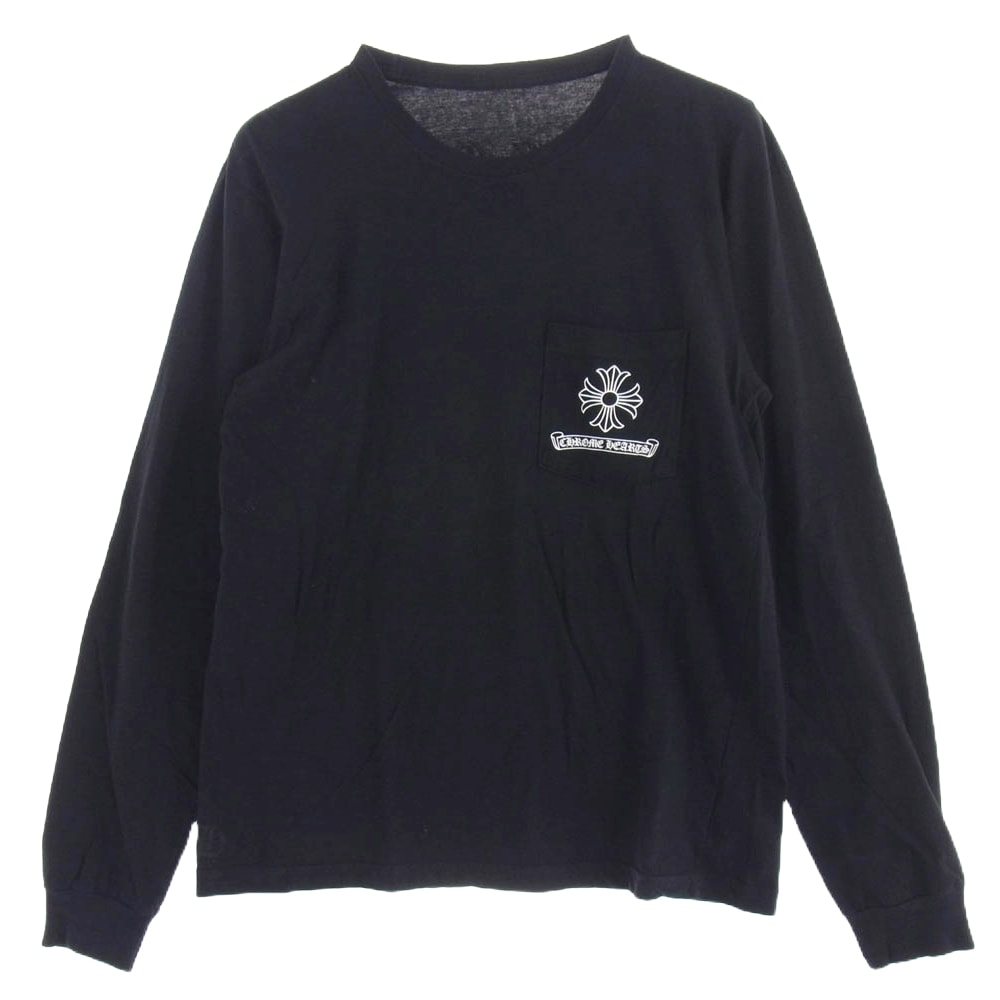 CHROME HEARTS クロムハーツ(原本無) Tシャツ Vine Dagger Print L/S Tee ヴァインダガー ポケット ロングスリーブ Tシャツ ブラック系 M【中古】