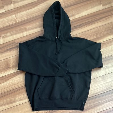 Supreme Satin Applique Hooded Sweatshirt "Black"