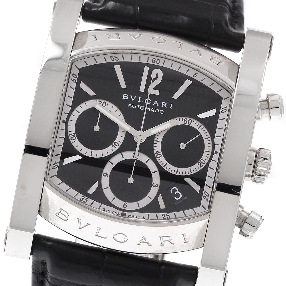 ブルガリ アショーマ クロノグラフ デイト AA48SCH メンズ 【中古】