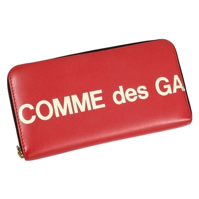 COMME DES GARCONS コムデギャルソン ロゴ ラウンドジップ レザー ウォレット 長財布 41031