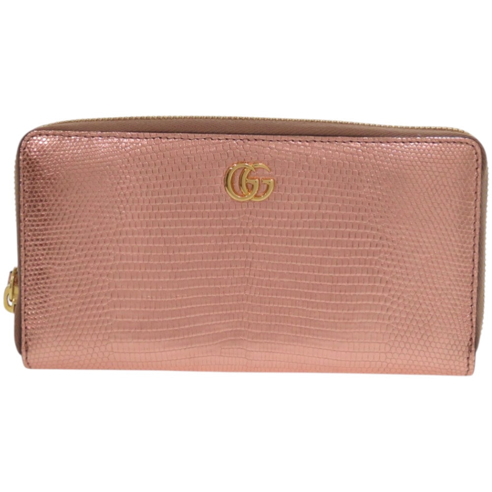 グッチ GGマーモント 456117 ラウンドファスナー リザー