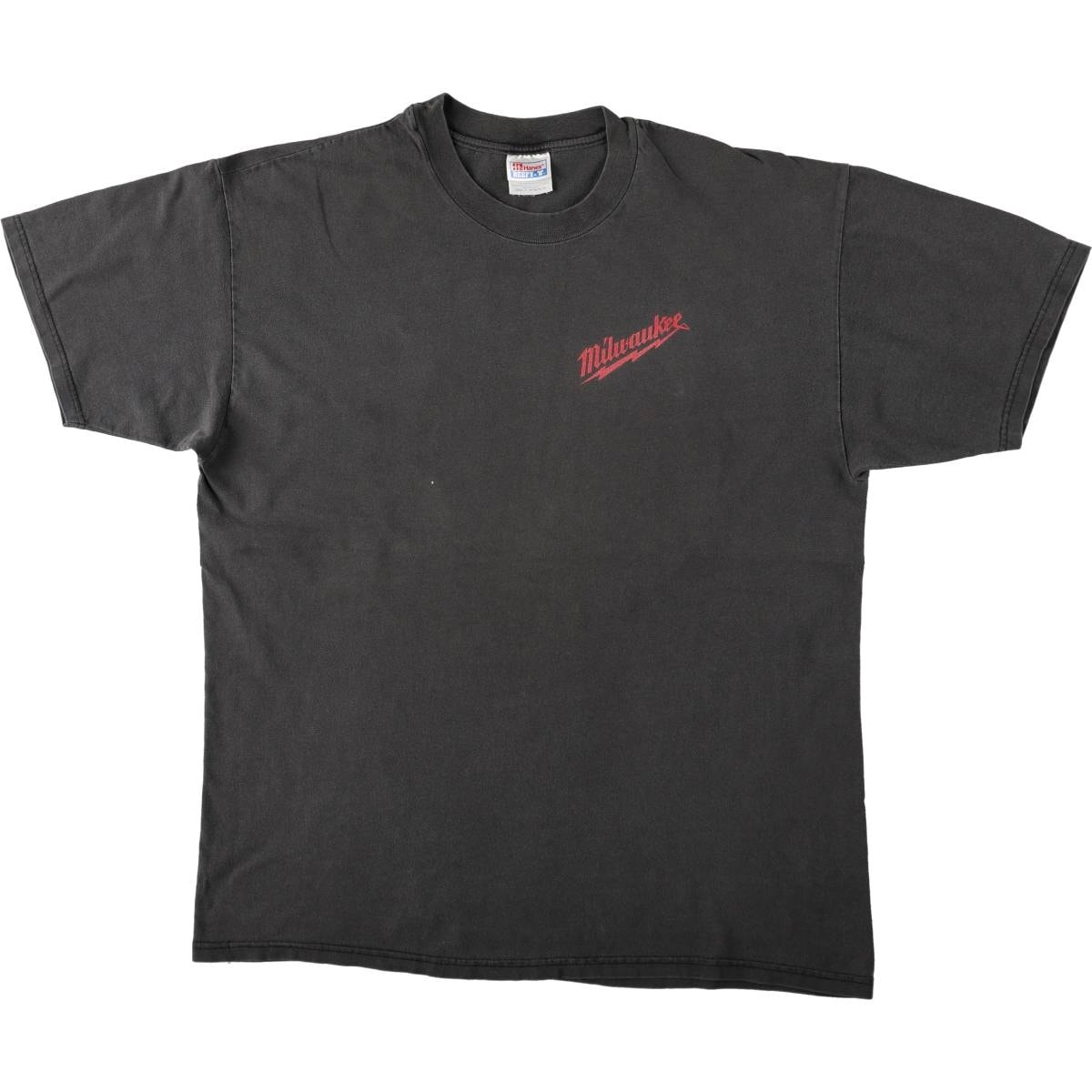古着 90~00年代 ヘインズ Hanes BEEFY-T Milwaukee Electric Tool Corporation ミルウォーキーツール アドバタイジングTシャツ メンズXL相当 ヴィンテージ/eaa667027