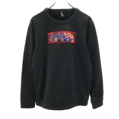 adidas アディダス 長袖 トレーナー L ブラック 裏起毛
