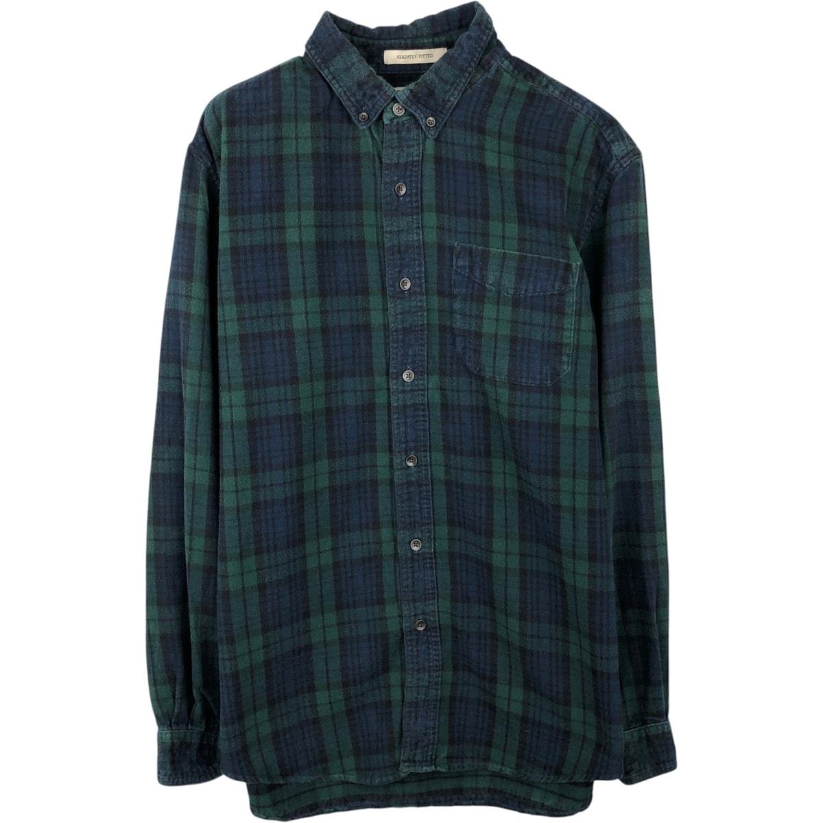 古着 エルエルビーン L.L.Bean ブラックウォッチチェック 長袖 ボタンダウン フランネルチェックシャツ メンズL相当/eaa637660