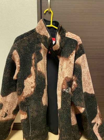 Supreme x The North Face Bleached Denim Print Fleece Jacket "Black"