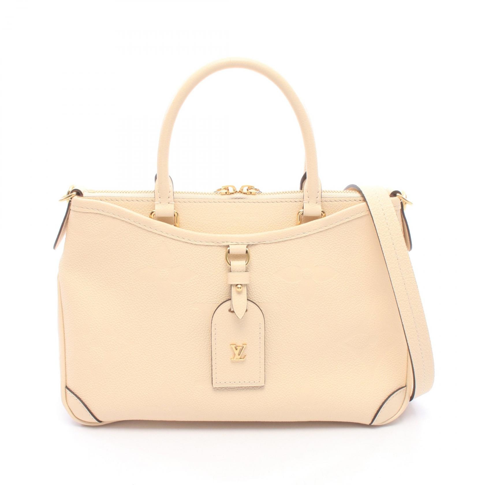 ルイ・ヴィトン LOUIS VUITTON トリアノンPM モノグラムアンプラント クレーム 2WAY ハンドバッグ バッグ レザー モノグラム・アンプラント クレーム レディース ベージュ系 M46503 【中古】