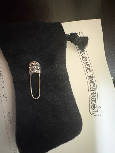 Chrome Hearts CH Plus Safety Pin Earring "Silver"