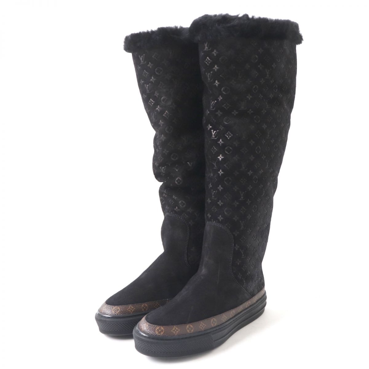 極美品 ルイヴィトン ブーツ ブラック レディース 35
