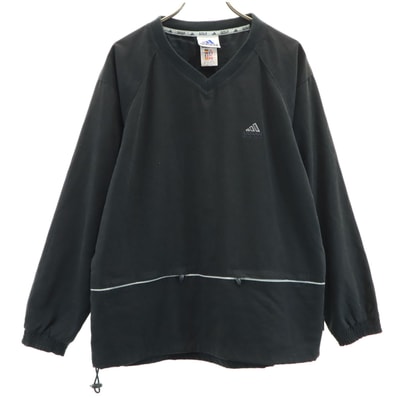 adidas アディダス ゴルフ 長袖 Vネック ピステ M ブラック