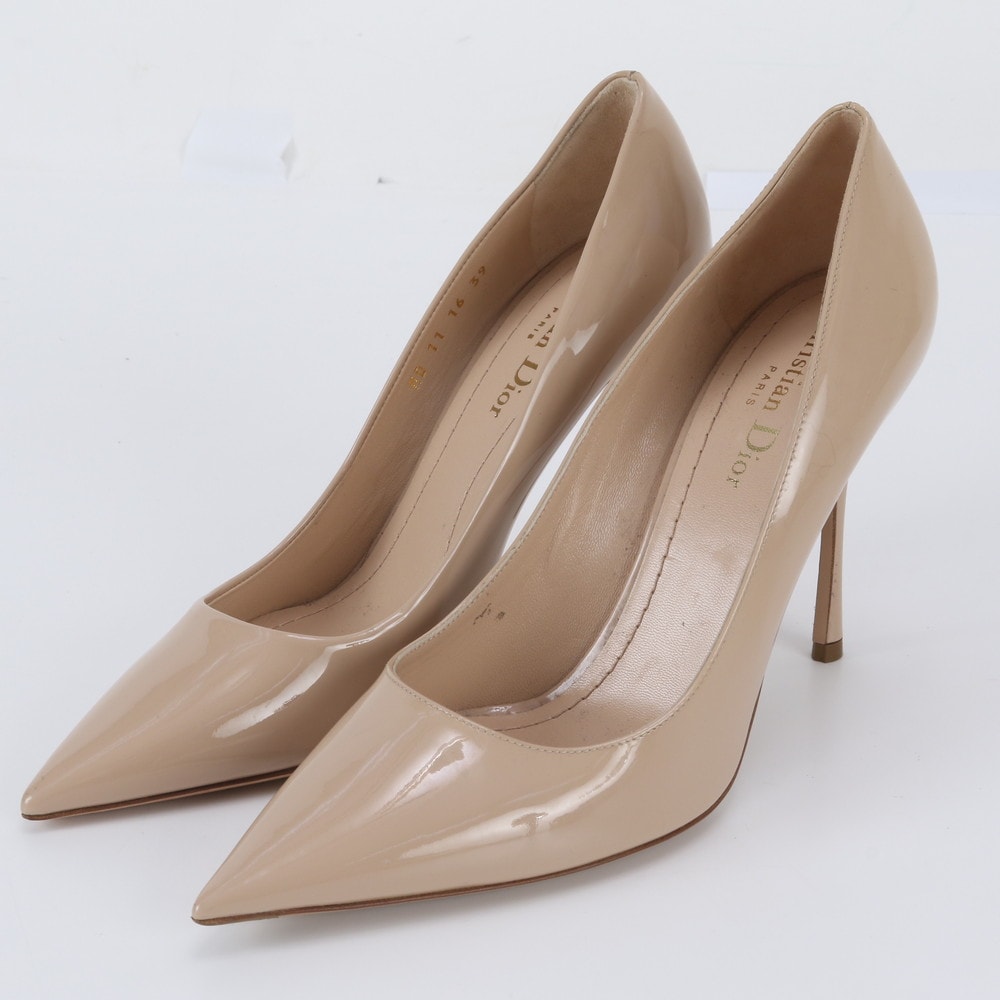 ■美品 クリスチャンディオール 39パンプス レザー
