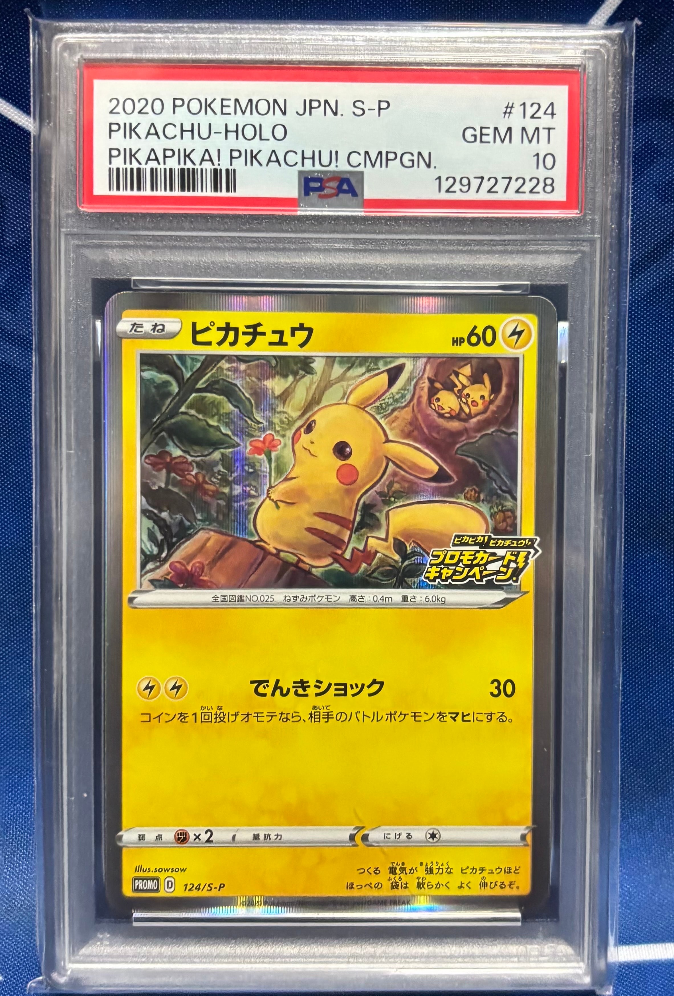 ピカチュウ: プロモ P [S-P 124](ピカピカ！ピカチュウ！プロモカードキャンペーン)