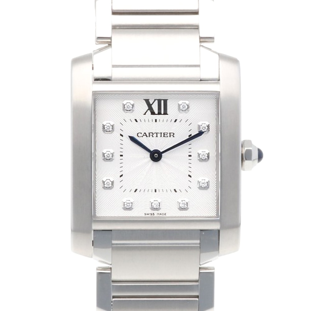 カルティエ タンクフランセーズ MM 腕時計 時計 ステンレススチール 3751 クオーツ レディース 1年保証 CARTIER  中古