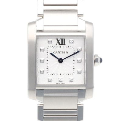 カルティエ タンクフランセーズ MM 腕時計 時計 ステンレススチール 3751 クオーツ レディース 1年保証 CARTIER 中古