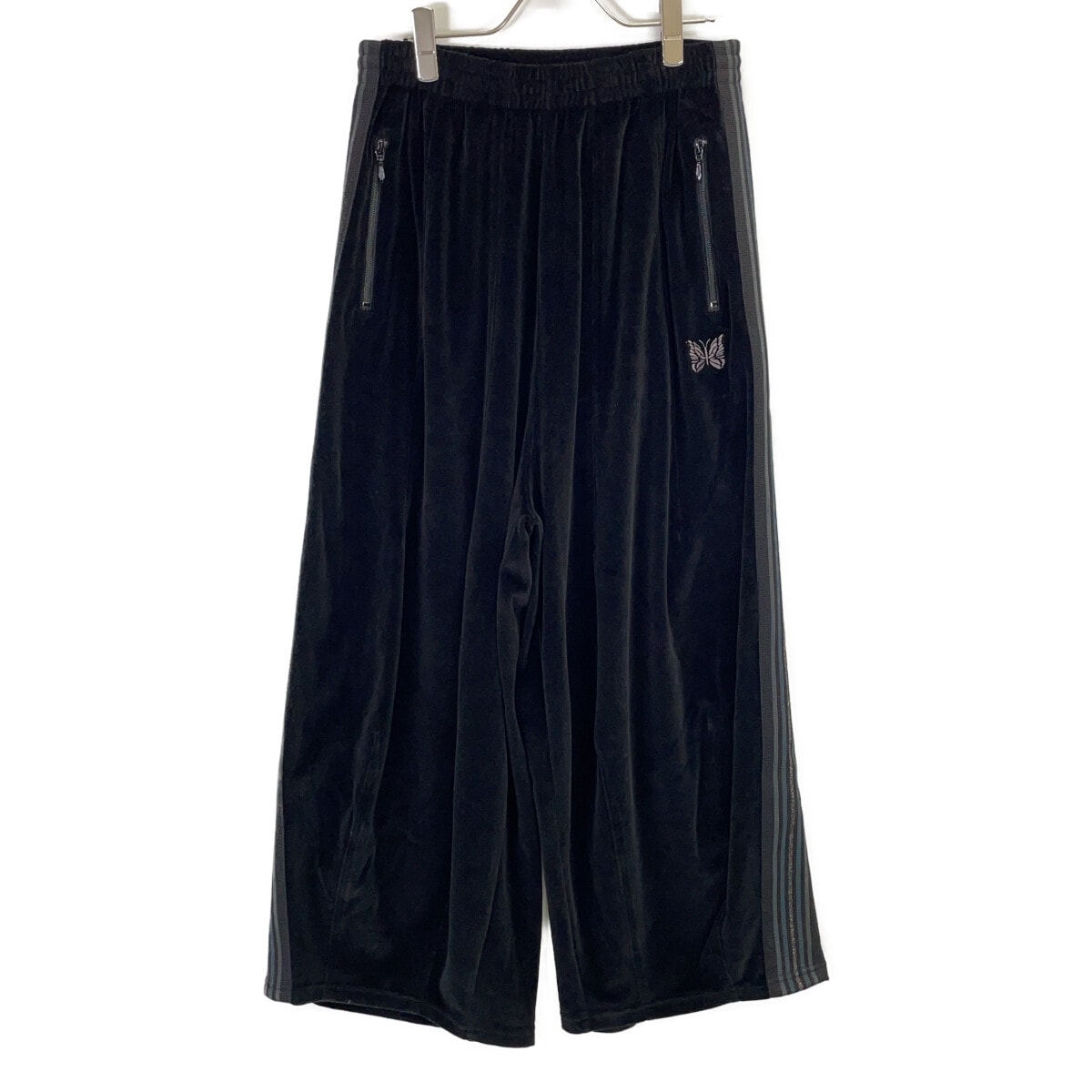 ニードルズ BEAMS BOY別注 RW1561 ブラック パピヨン刺繍 ベロアヒザデルパンツ/Velour H.D Pants 表記無し