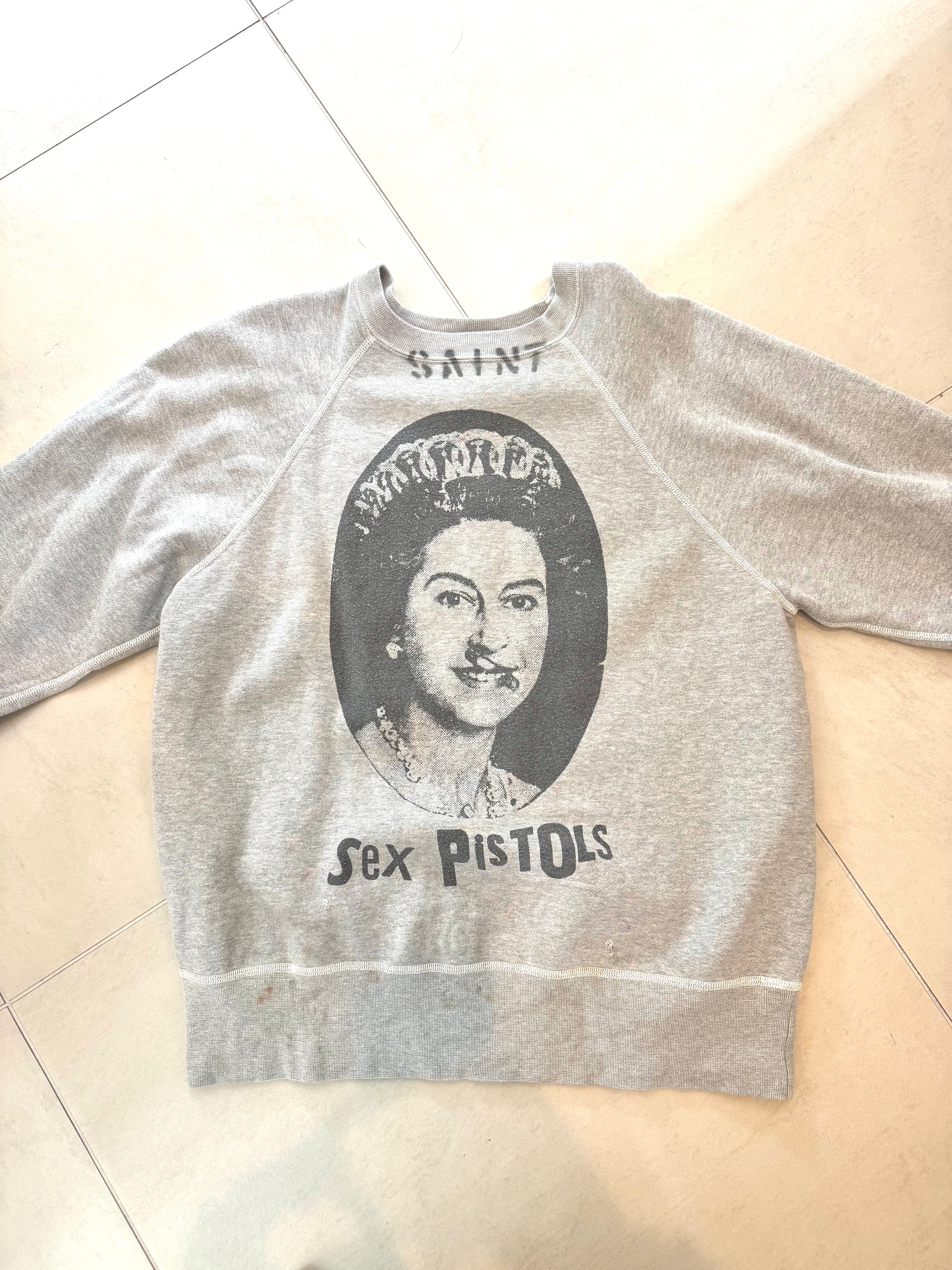 SAINT Mxxxxxx x Sex PistoLS SP_Crew Swt_Queen "Gray"