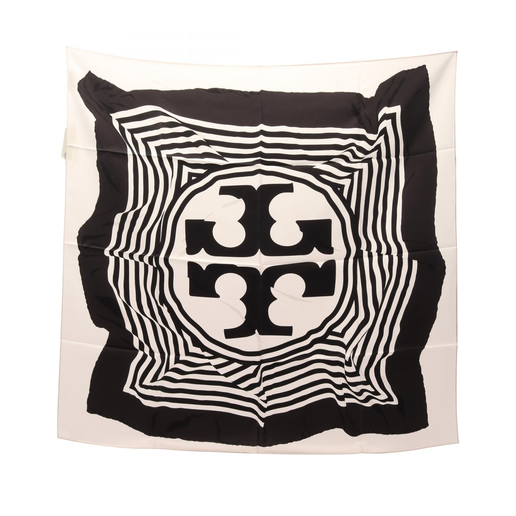 トリーバーチ Tory Burch Warped Logo Silk Square スカーフ 衣料品 シルク レディース ピンク系 / ブラック系 160515100 【新品】