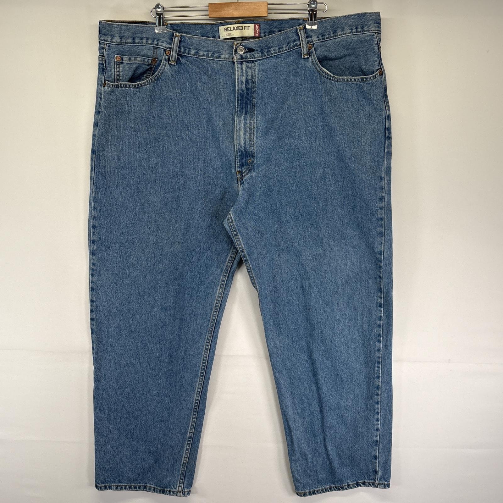 古着 リーバイス Levi's デニムパンツ 550 テーパード ワーク 5ポケット ジーンズ ジーパン 色落ち ヒゲ w46 L30 ブルー メンズ