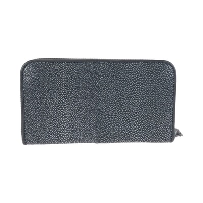 美品 BOTTEGAVENETA ボッテガヴェネタ ブラック グレー ガンメタ金具 レザー ガルーシャ/ 長財布 ロングウォレット 602458 【中古】