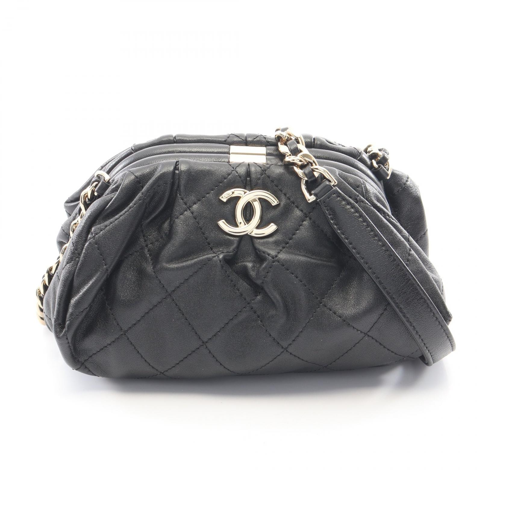 シャネル CHANEL マトラッセ ショルダーバッグ バッグ ラムスキン(羊革) レディース ブラック系 AS2493 【中古】