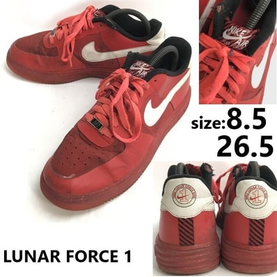 ナイキ/NIKE LUNAR FORCE 1★ローカットスニーカー【US8.5/26.5/red/赤】629970-600/leather sneakers/Shoes/trainers◆sE-102