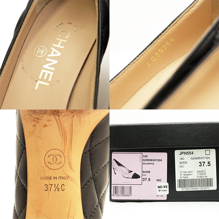 C (やや傷や汚れあり)】CHANEL シャネル パンプス サイズ 37 1/2 C C (やや傷や汚れあり)】CHANEL シャネル パンプス サイズ 37 1/2 C