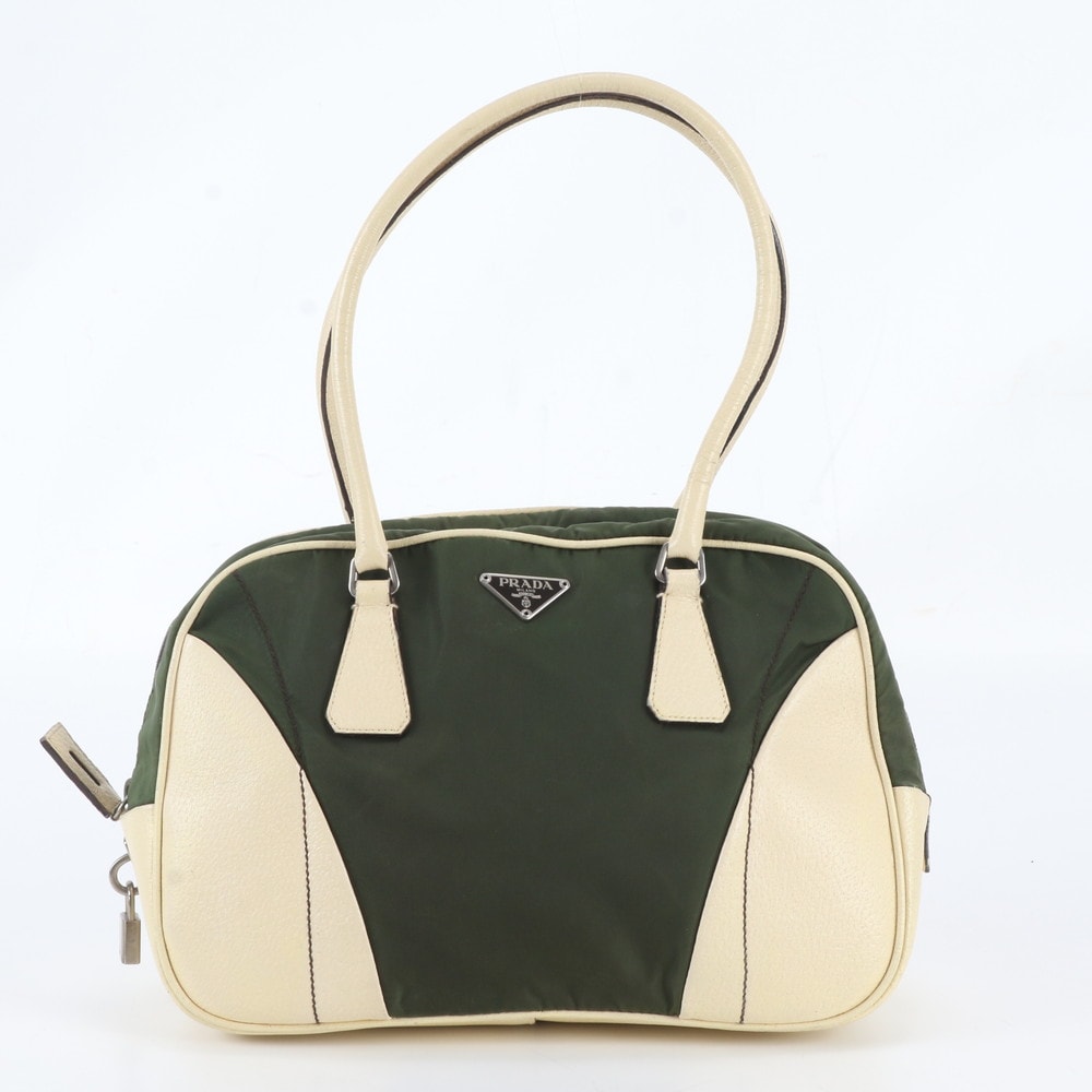 ■極美品 プラダ テスート ナイロントライアングルロゴハンドバッグ