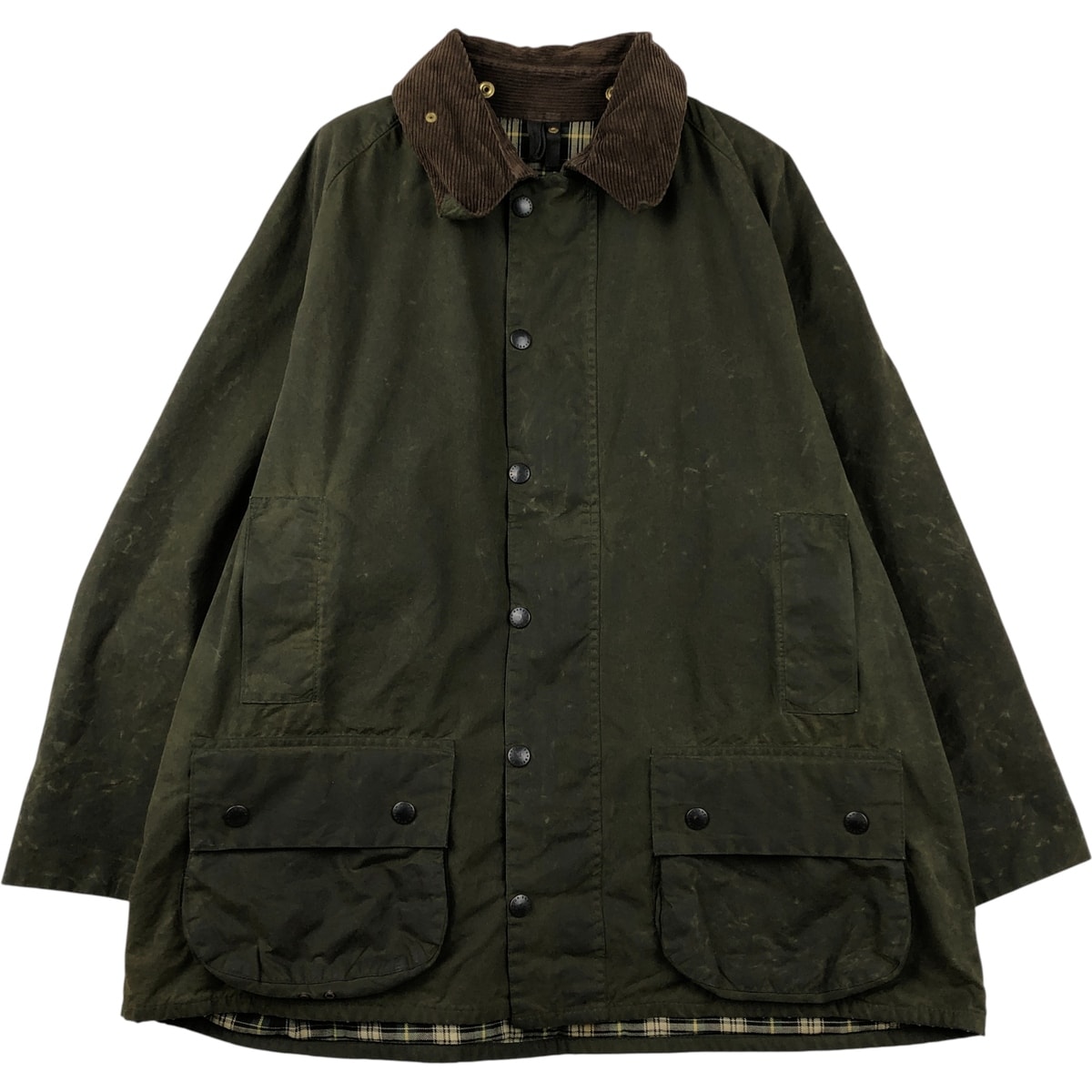 古着 80~90年代 バブアー Barbour BEAUFORT ビューフォート 旧3ワラント オイルド ハンティングジャケット 英国製 C48 メンズXL相当 ヴィンテージ/eaa614845