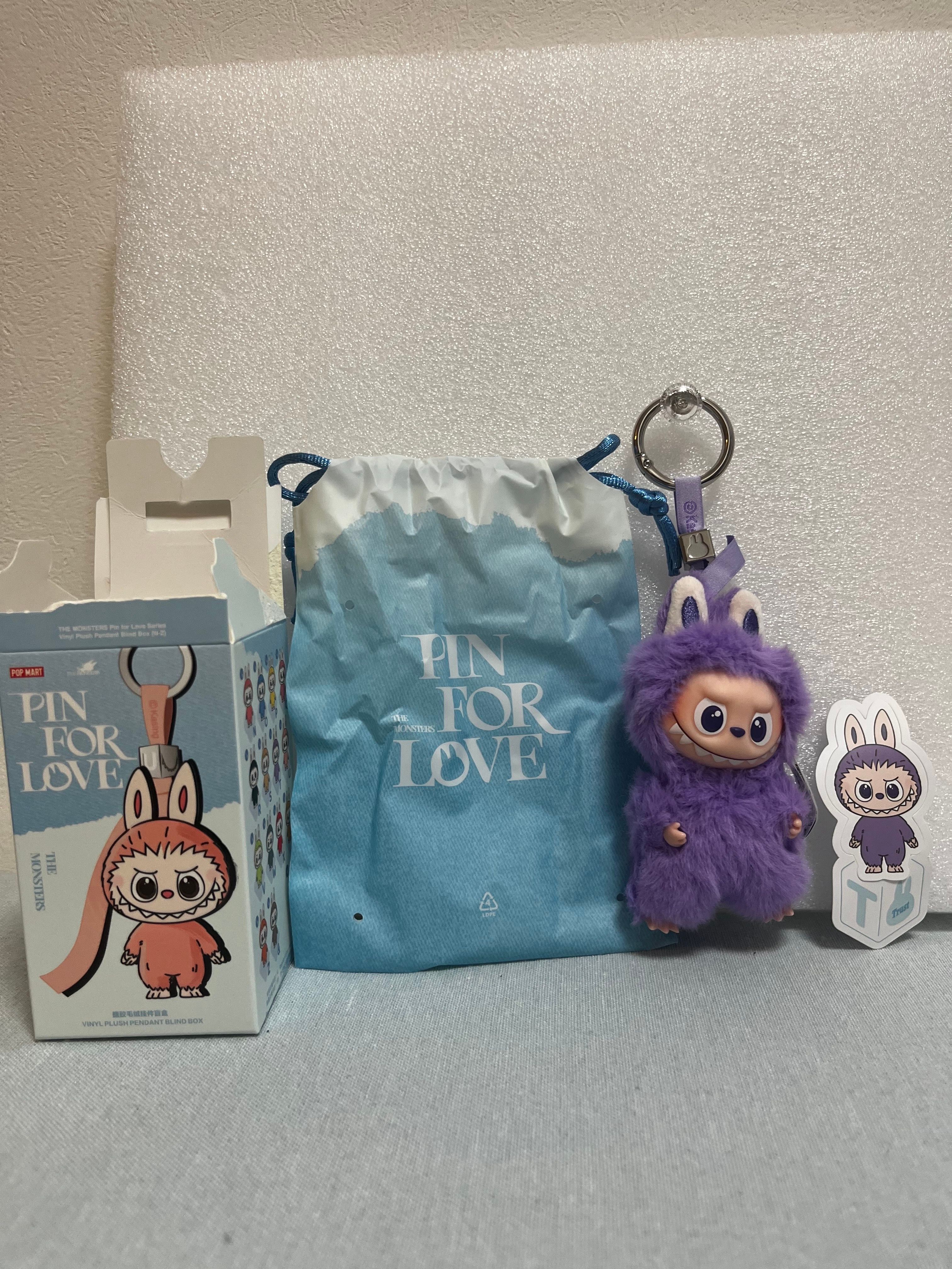 POP MART THE MONSTERS (LABUBU) Pin for Love Series-Vinyl Plush Pendant (N-Z) T