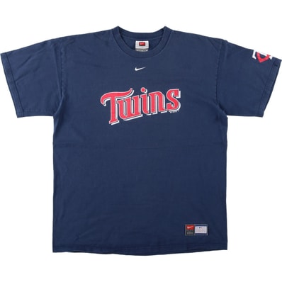 古着 00年代 ナイキ NIKE TEAM MLB MINNESOTA TWINS ミネソタツインズ スポーツプリントTシャツ メンズL相当/eaa649516